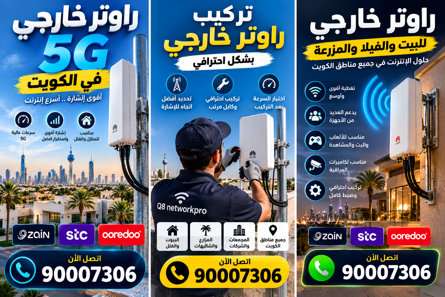 تركيب وتجهيز راوتر خارجي لتحسين استقبال الإنترنت